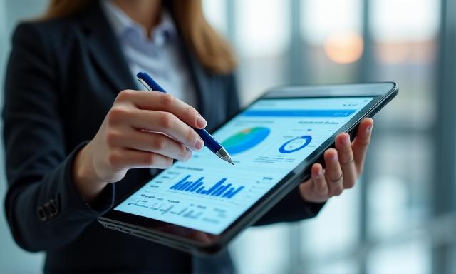 HR Software Dashboard auf einem Tablet